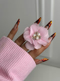 Baby pink bloom ring