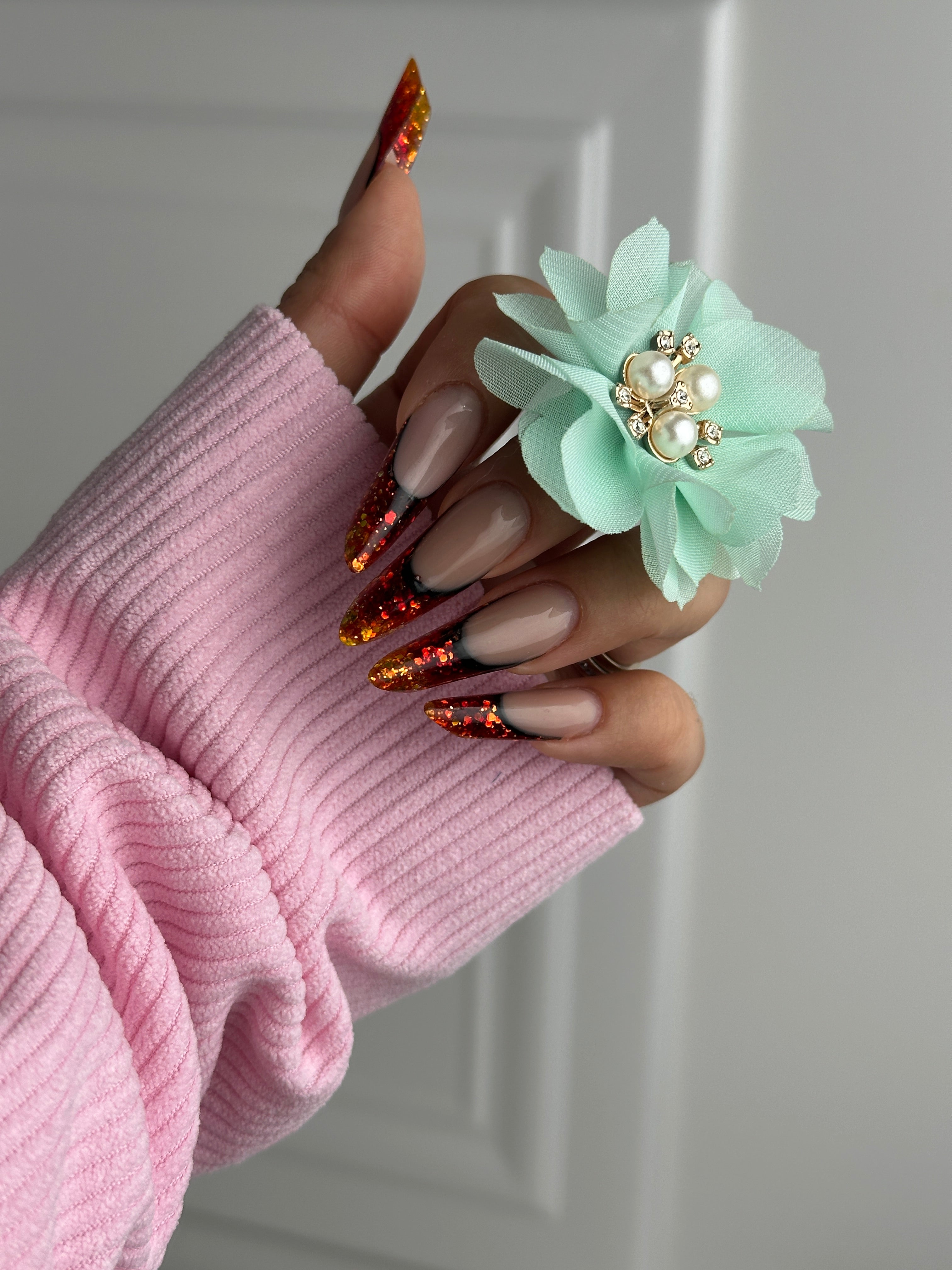 Mint green bloom ring