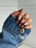 Classic denim two sides sleeve