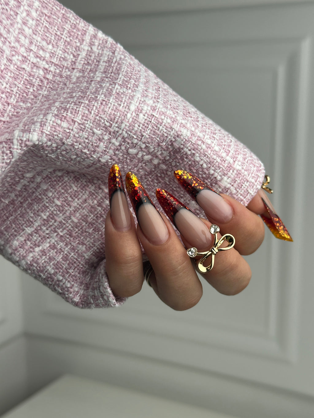 Pink cloud tweed