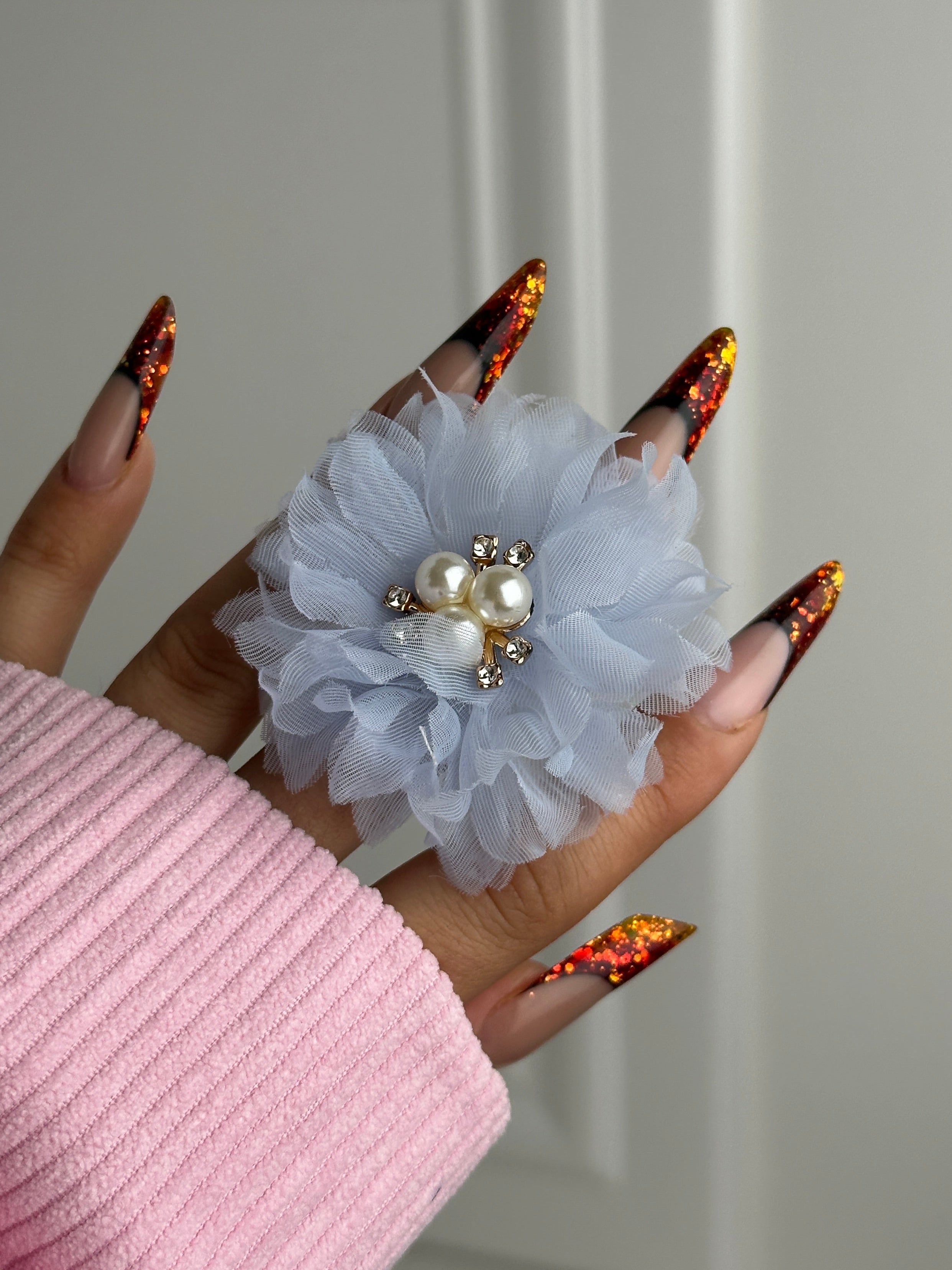 Baby blue bloom ring