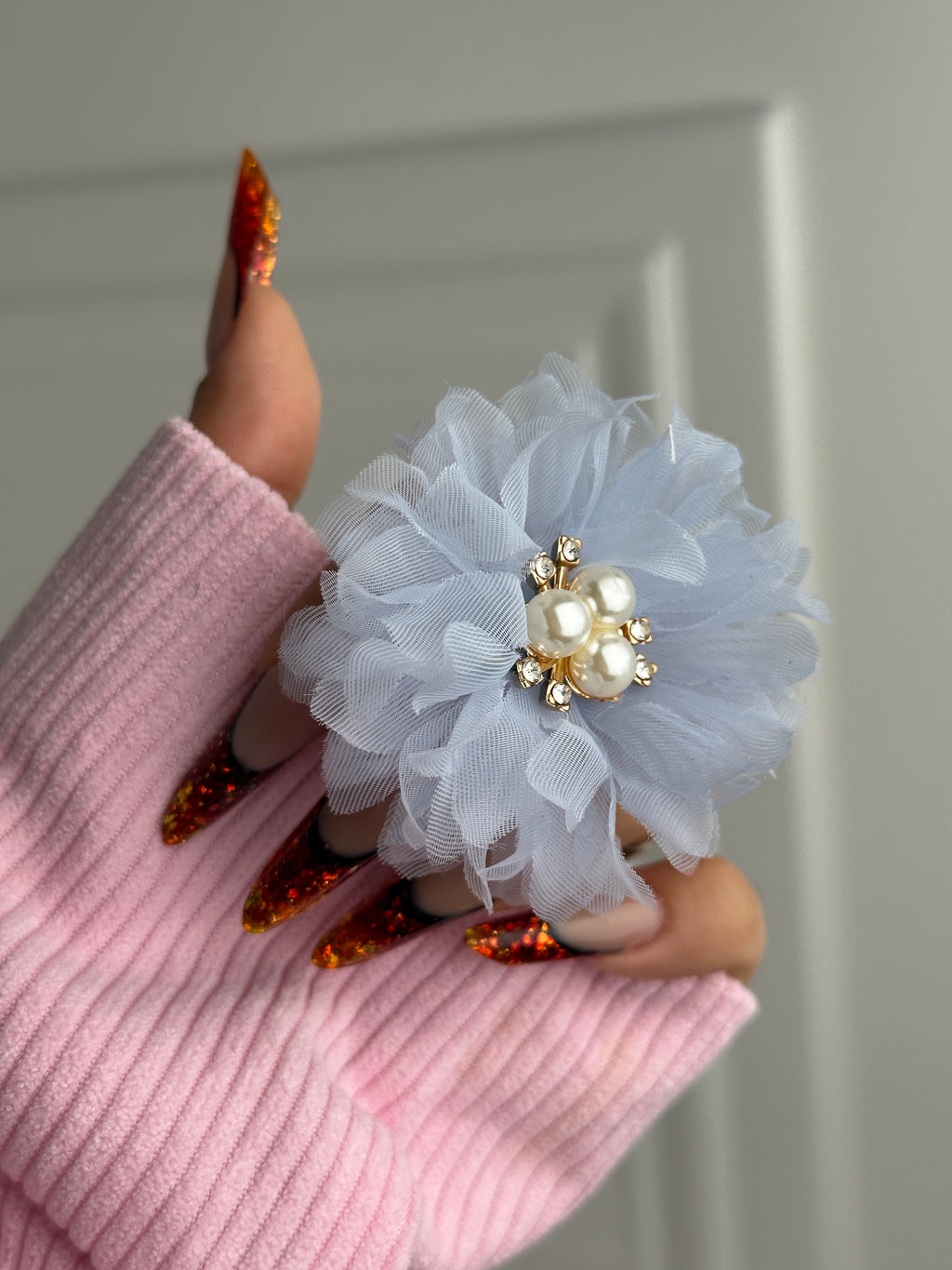 Baby blue bloom ring