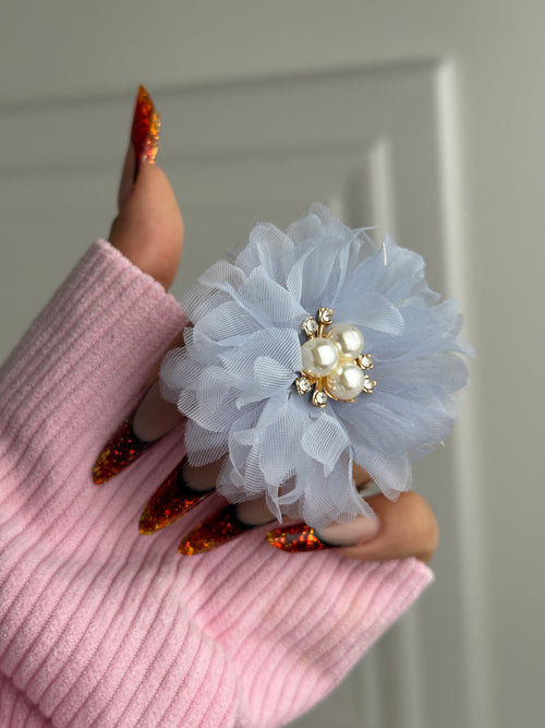 Baby blue bloom ring