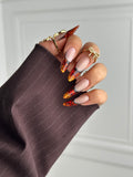Milk chocolate pinstripe blazer