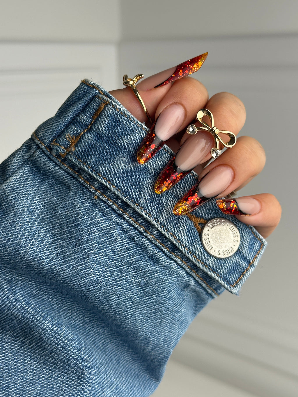 Classic two sides denim sleeve