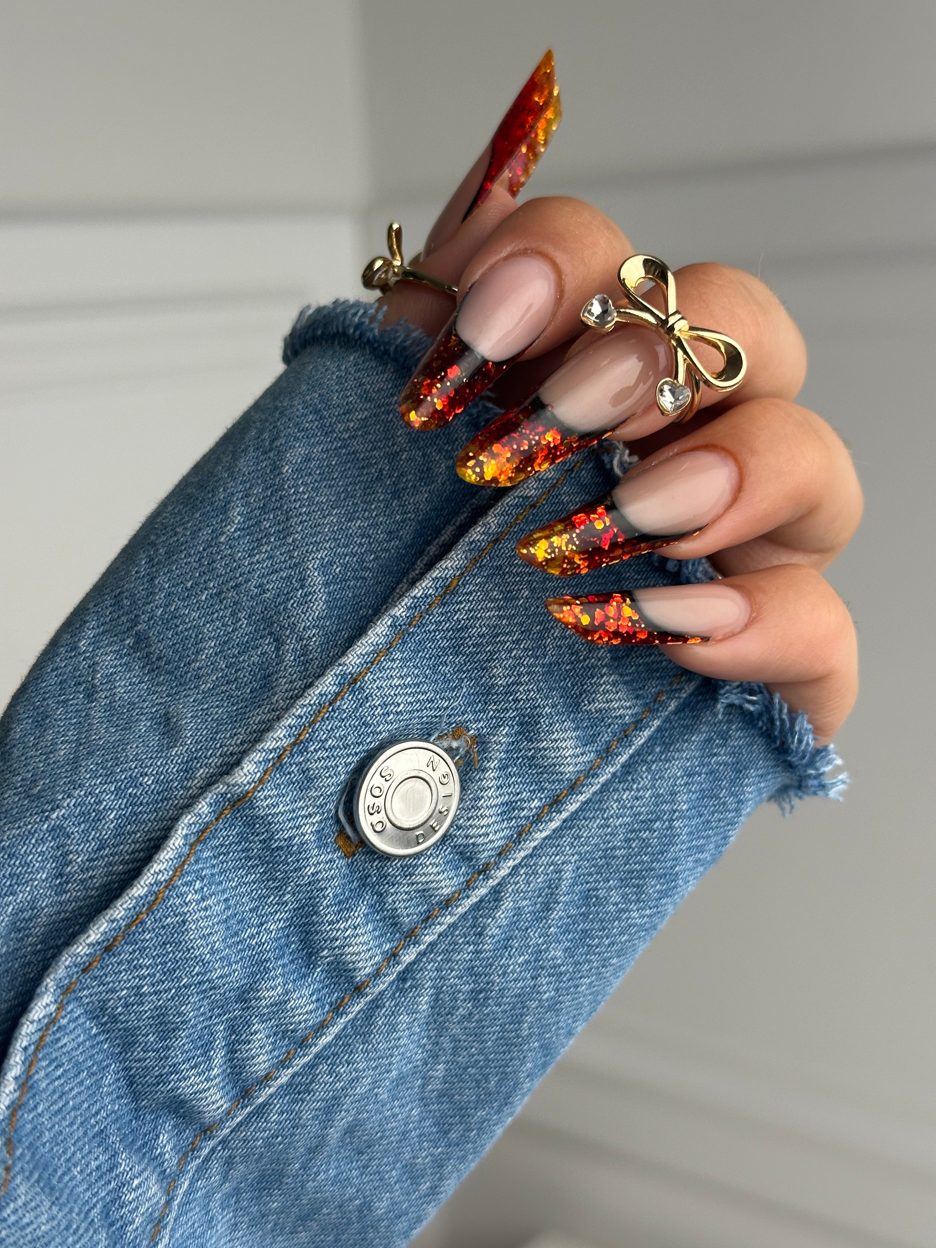 Sky denim with two buttons