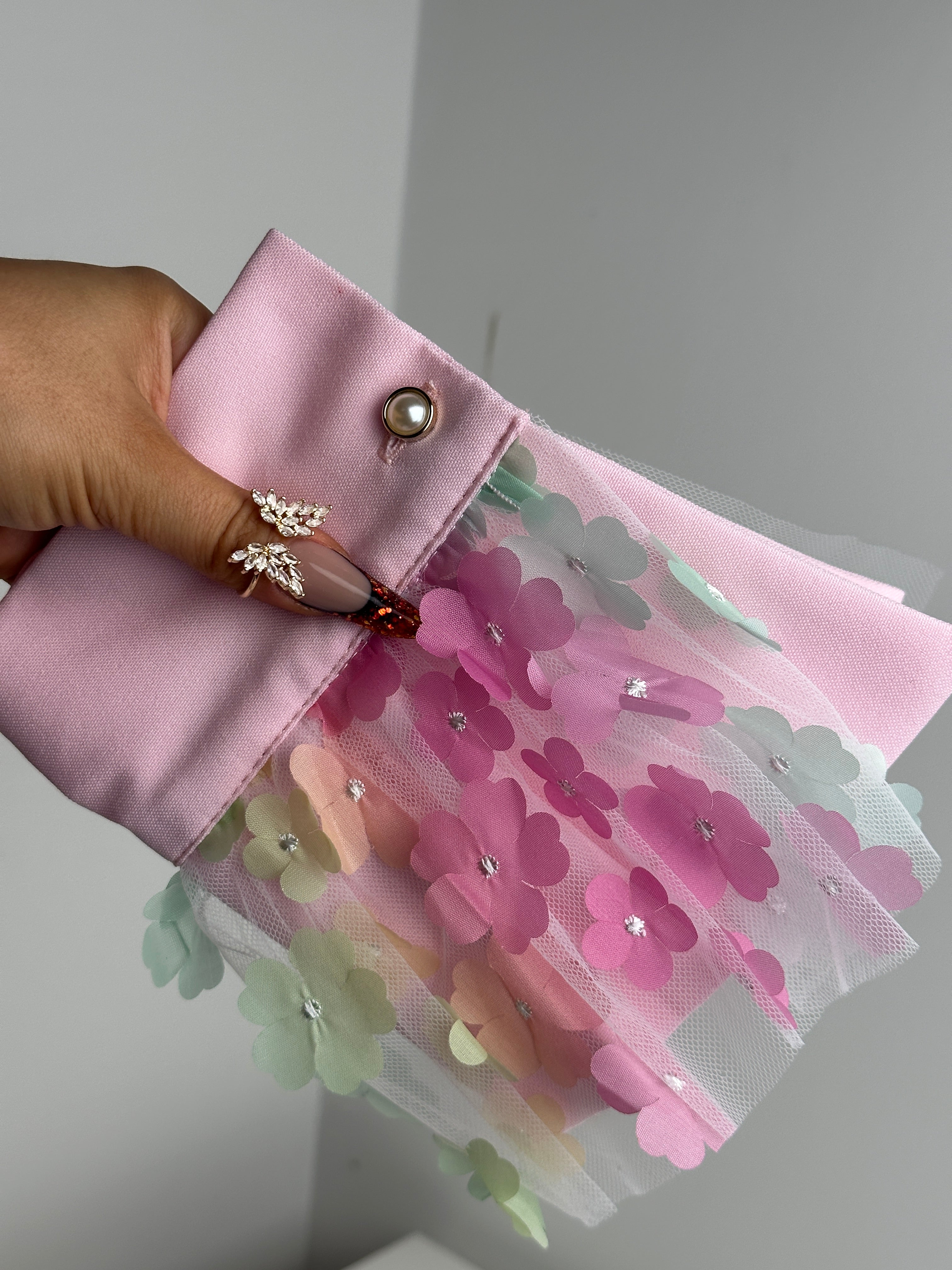 3 in 1 baby pink with flowers