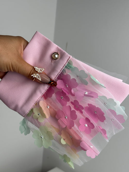3 in 1 baby pink with flowers