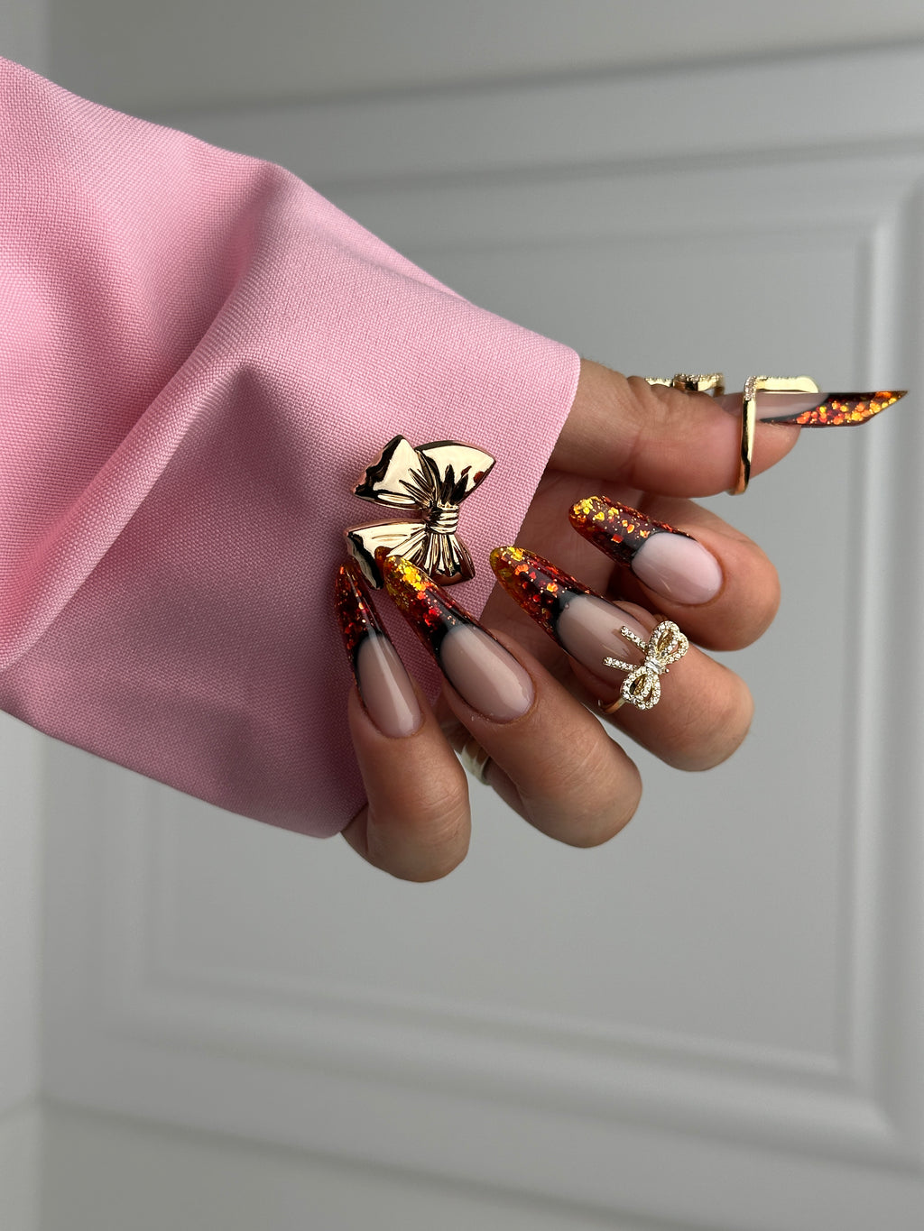 Ballet Pink with bow Button