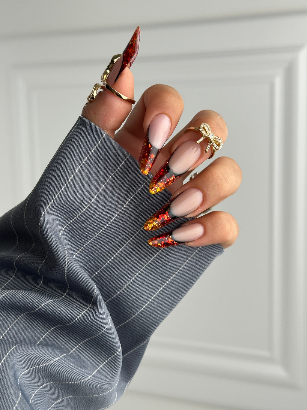 Dark Grey Pinstripe Blazer