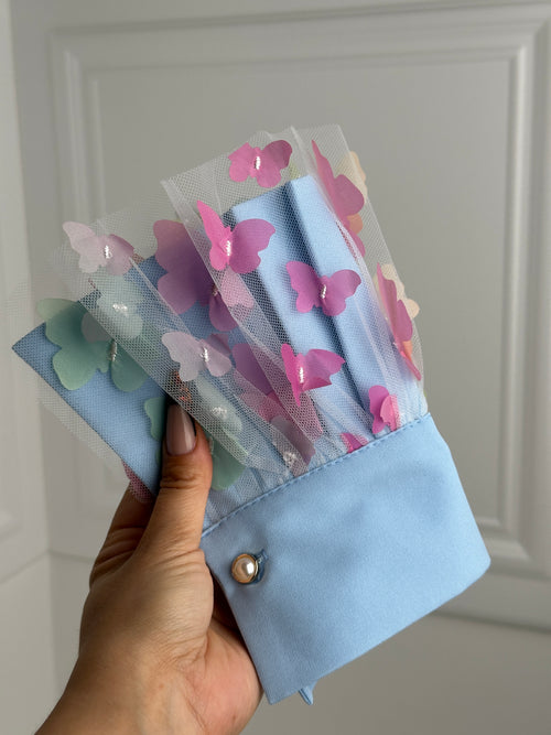 3 in 1 baby blue with butterflies